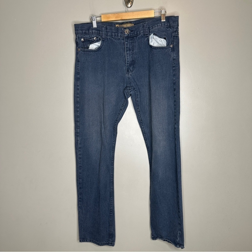 Jean station straight leg dark wash jeans